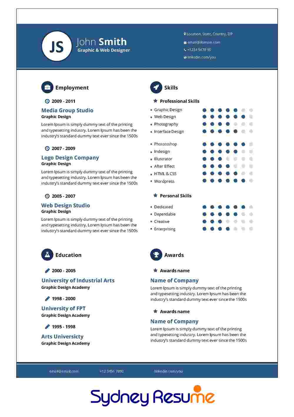 resume_template-2 - Sydney Resume